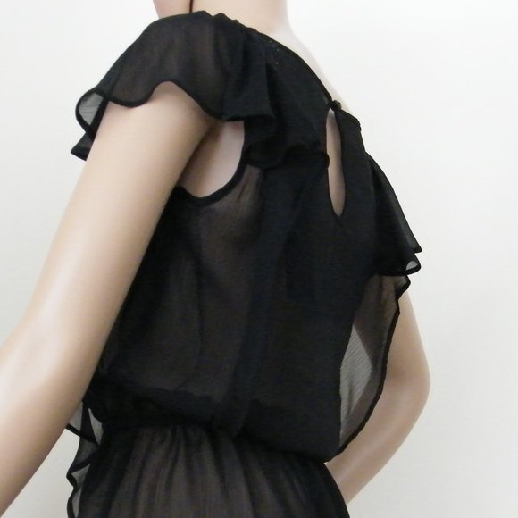 Miley Cyrus Maz Azria Shear Ruffled L #MM567700 - Picture 7 of 12